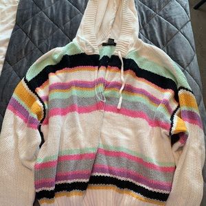 Multi colored striped sweater
